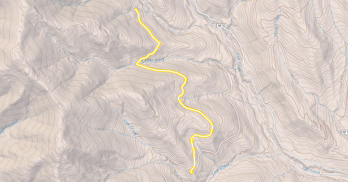 Map preview of National Forest Development Road 400