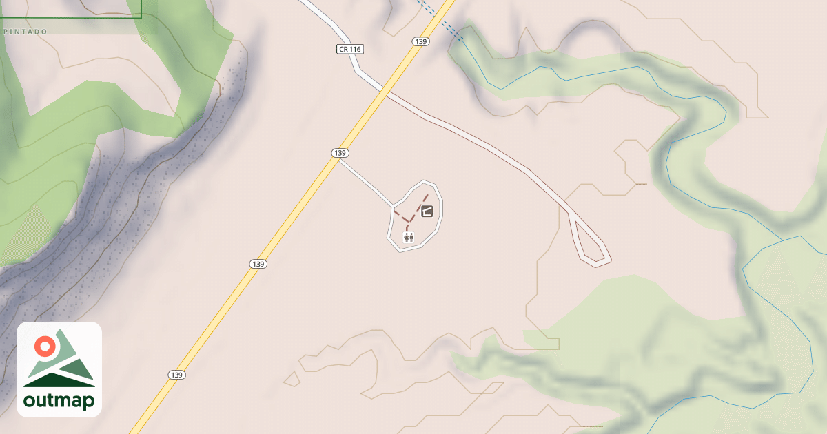 Map of Canyon Pintado Nhd Trail