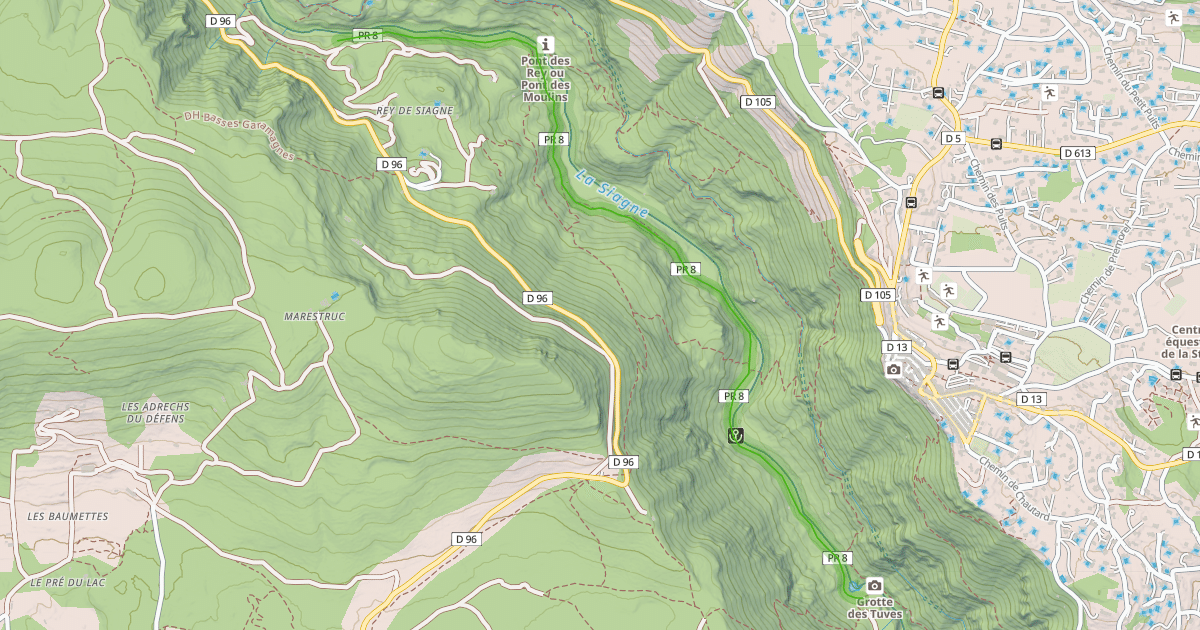 Map preview of Sentier de Siagne