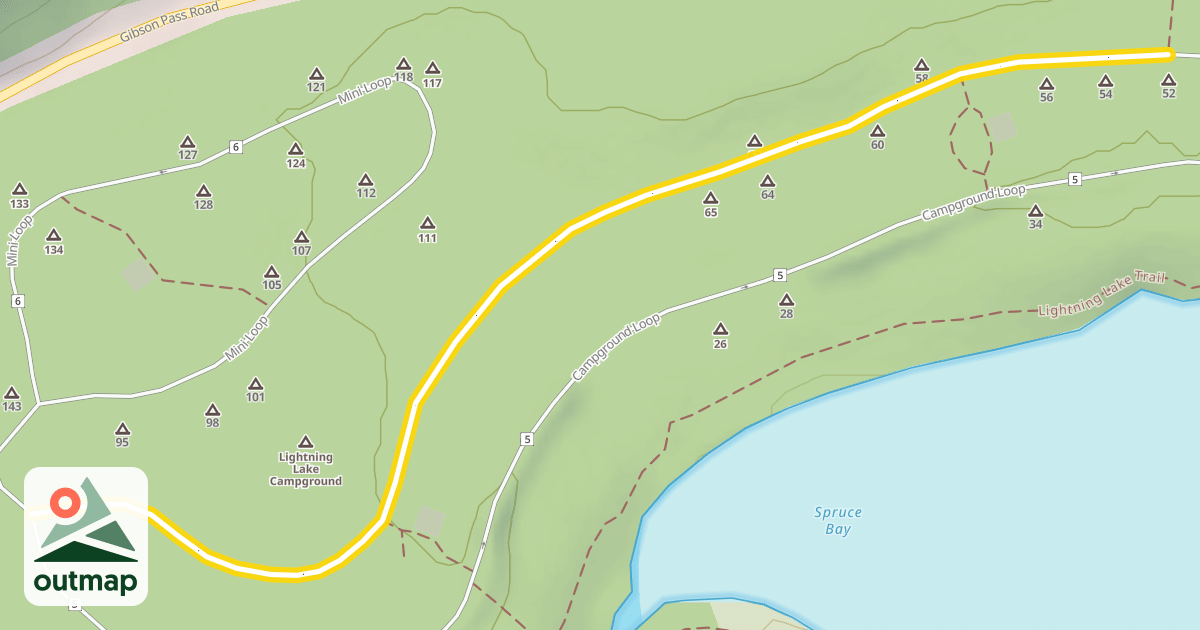 Map of Campground Loop