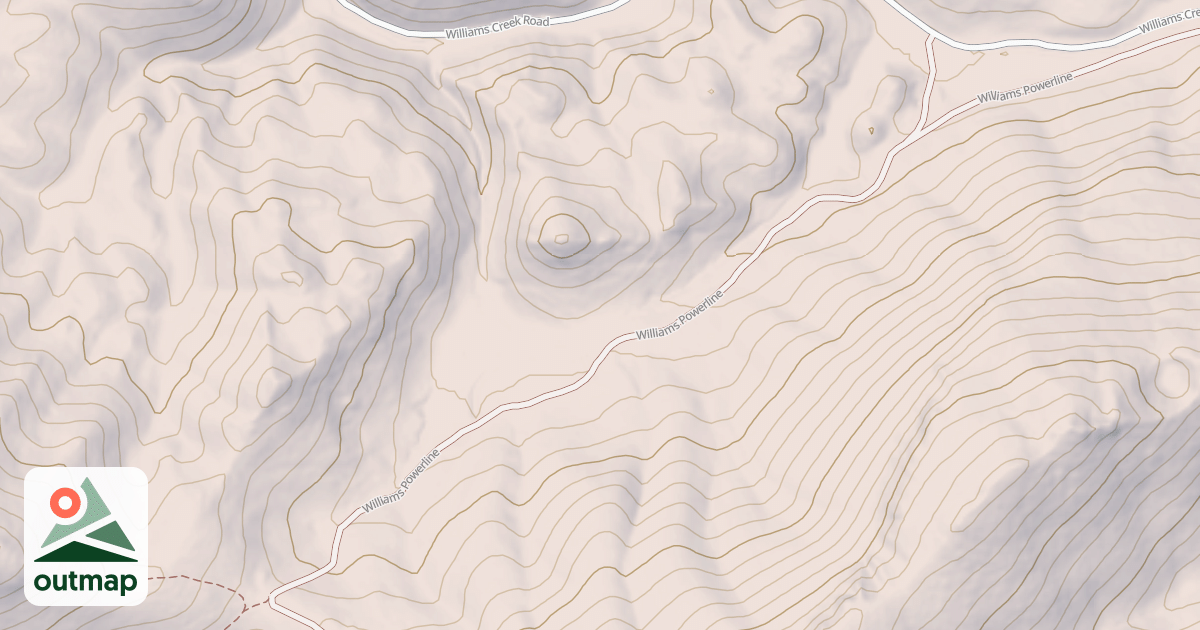 Map of WILLIAMS CR POWERLINE