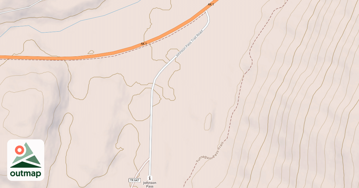 Map of JOHNSON PASS TRAIL RD