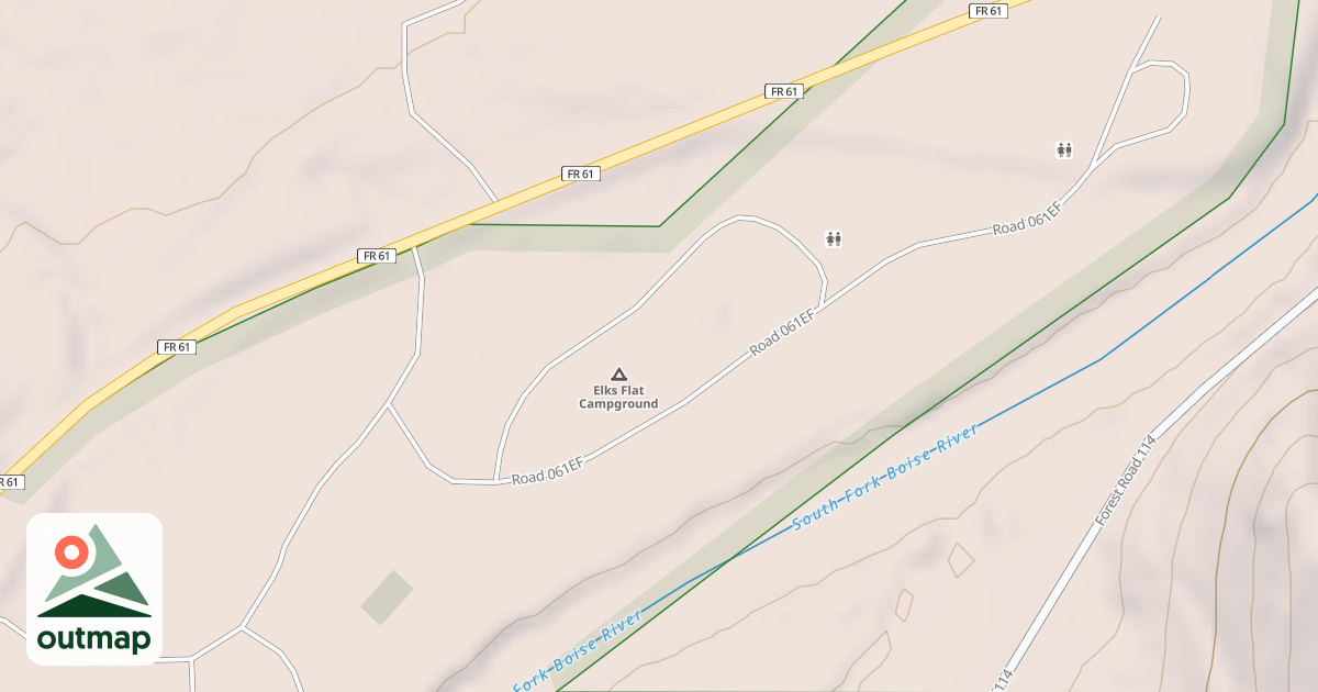 Map of ELKS FLAT, MID