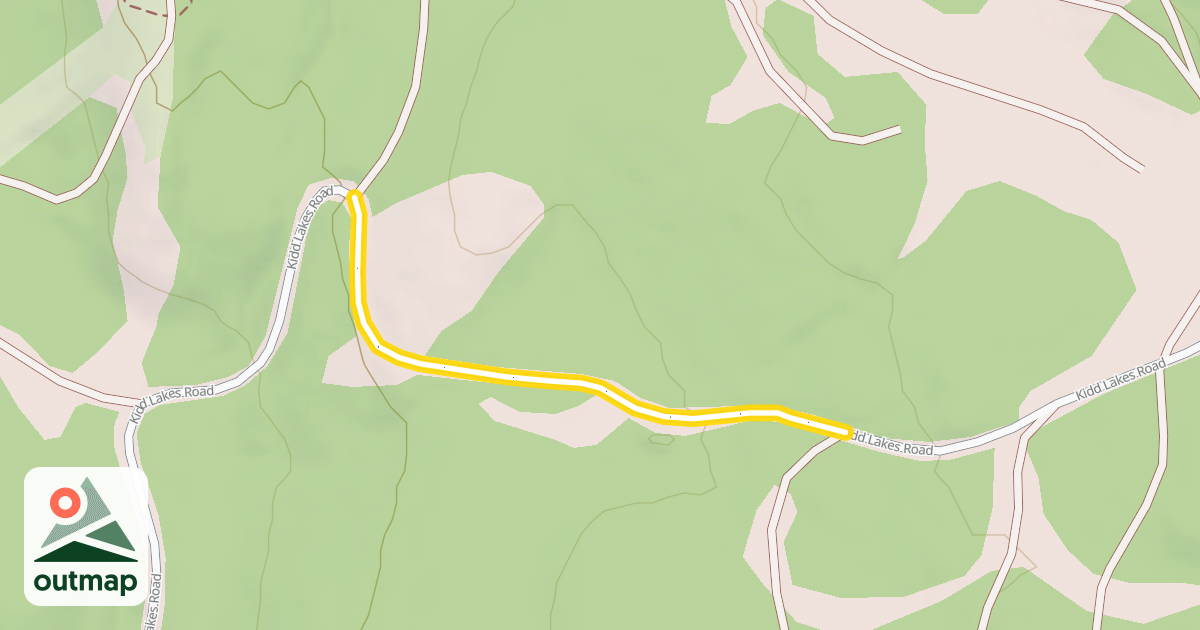 Map of Kidd Lakes Road