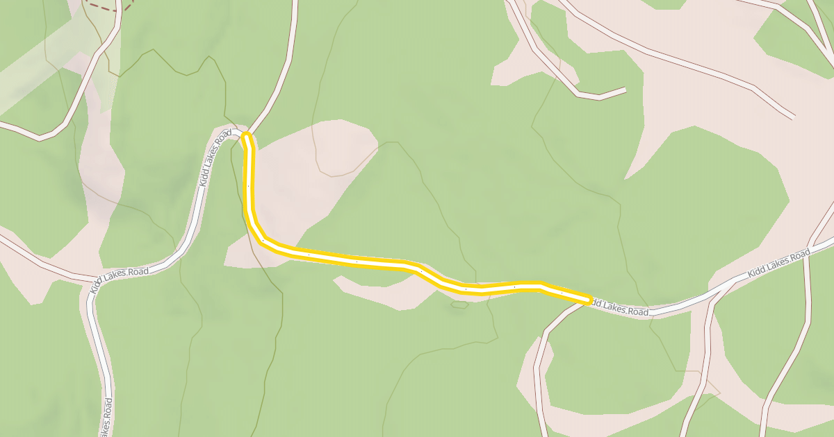 Map preview of Kidd Lakes Road