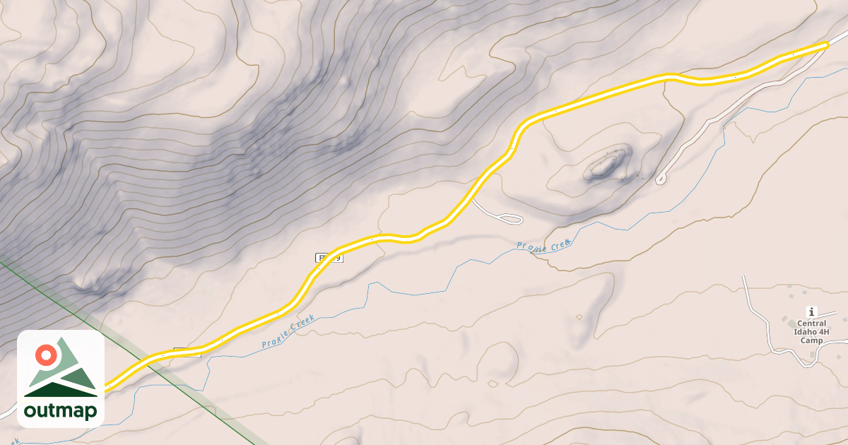 Map of Prairie Creek Road