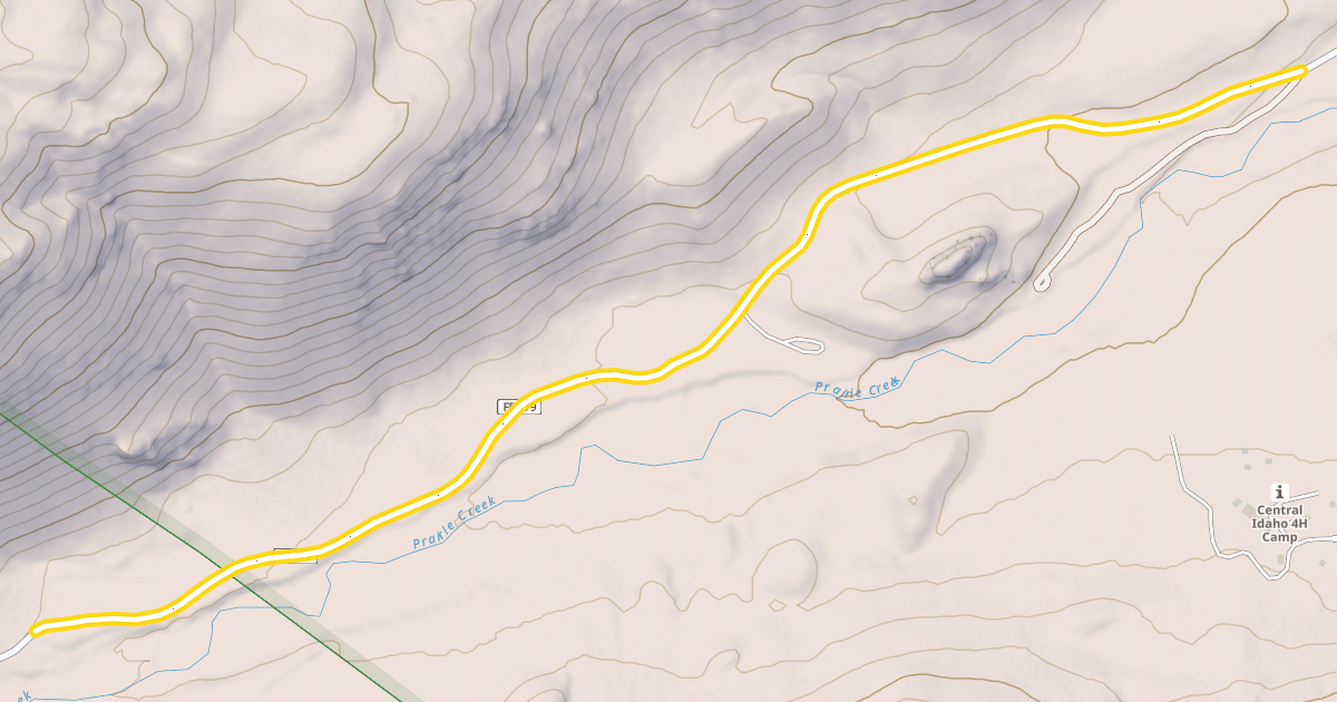 Map preview of Prairie Creek Road