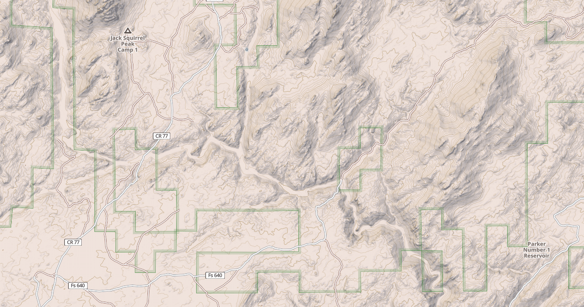 Map preview of ARAPAHO TRAIL ROAD