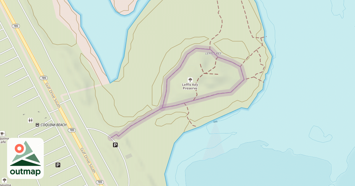 Map of Leffis Key Foot Path