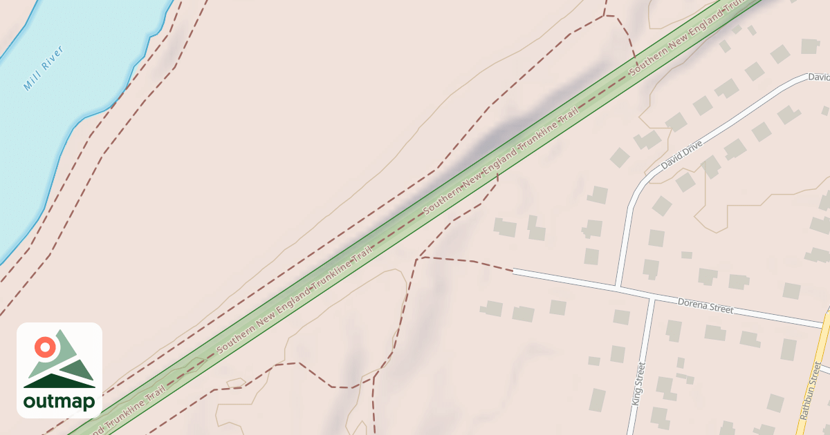 Map of Southern New England Trunkline Trail