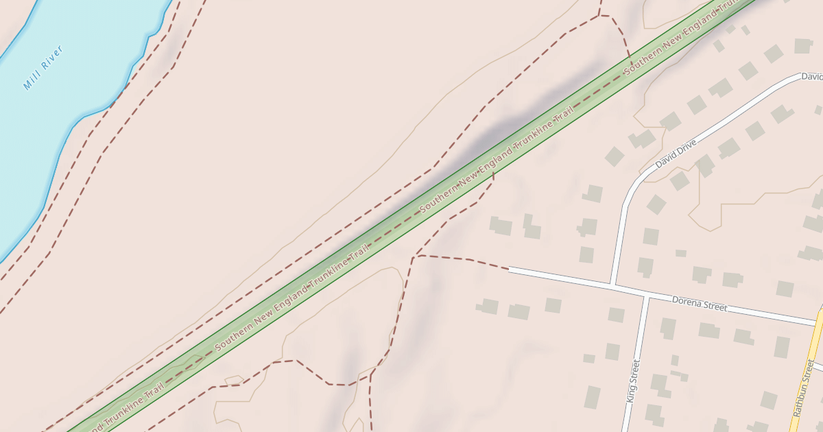 Map preview of Southern New England Trunkline Trail