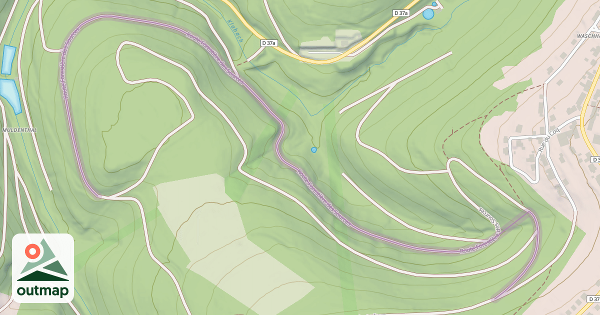Map of Route Forestière des Sources