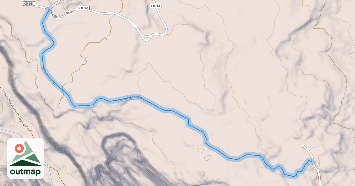 Map of Great Escape Trail