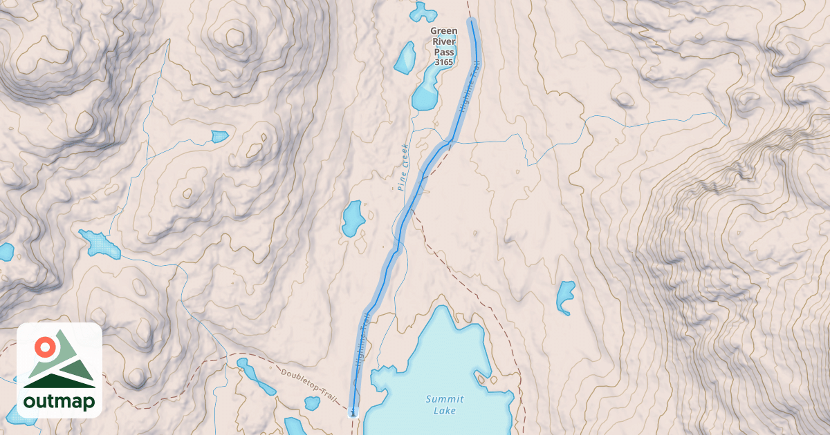 Map of Highline Trail