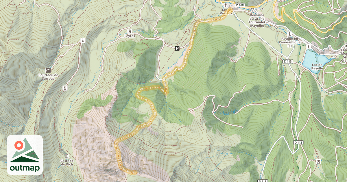 Map of Pla de l'Arcouade — Payolle