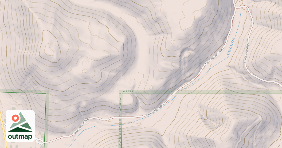 Map of CLEAR BOTTOM