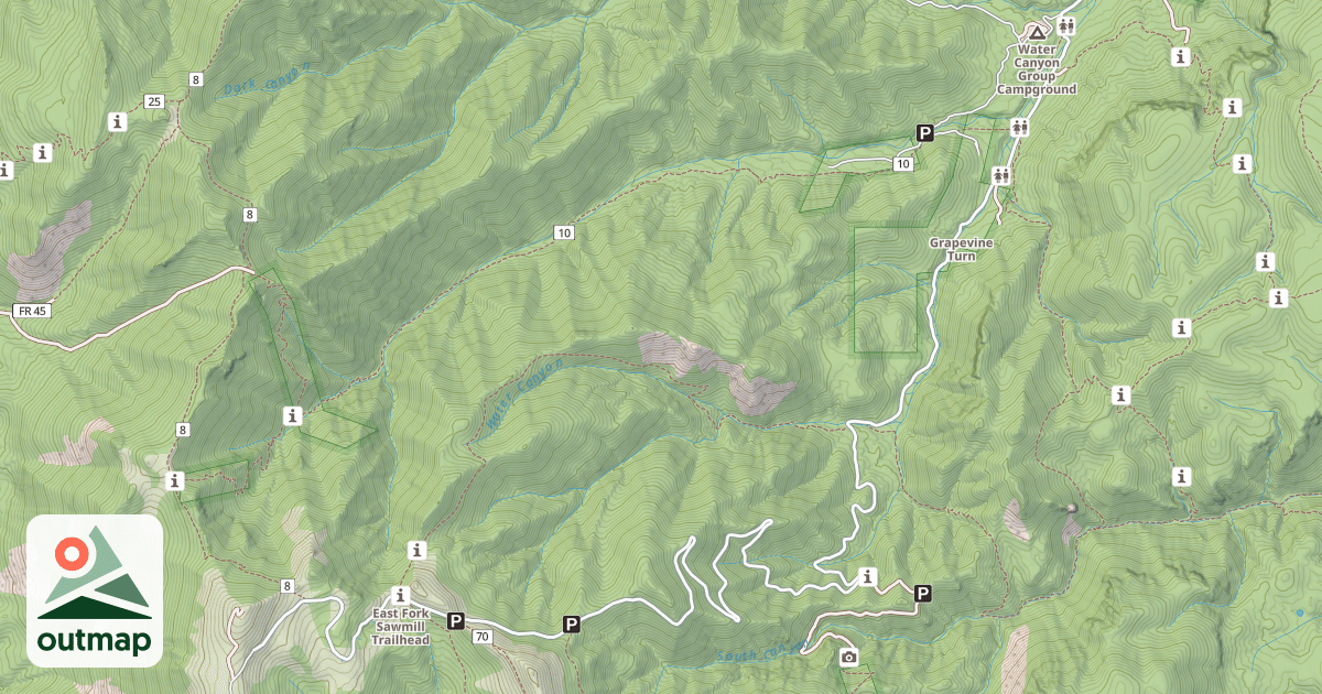 Map of WATER CANYON