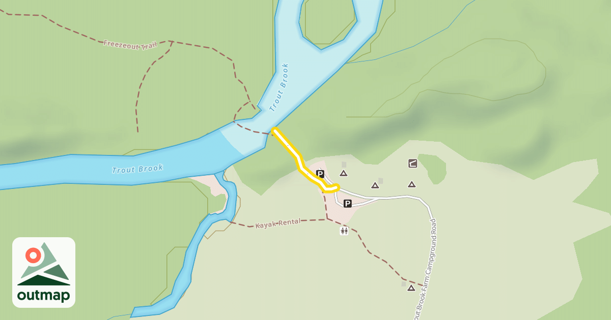 Map of Freezeout Trail (To Walk-in Sites)