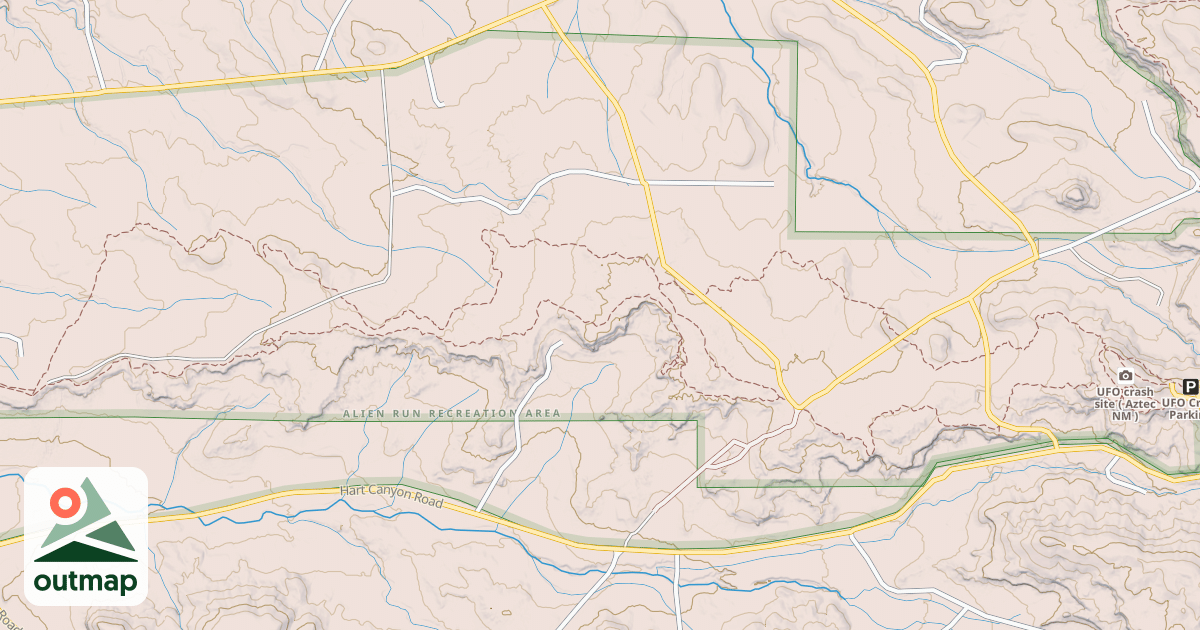 Map of Alien Run Trail