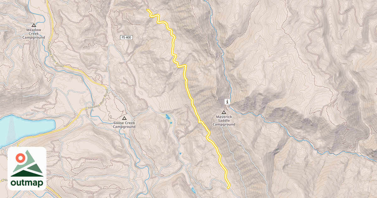 Map of Forest Road 6104