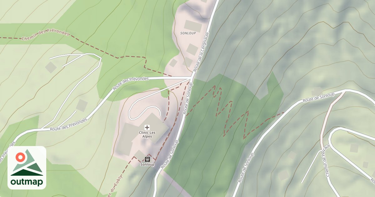 Map of Route de Sonloup