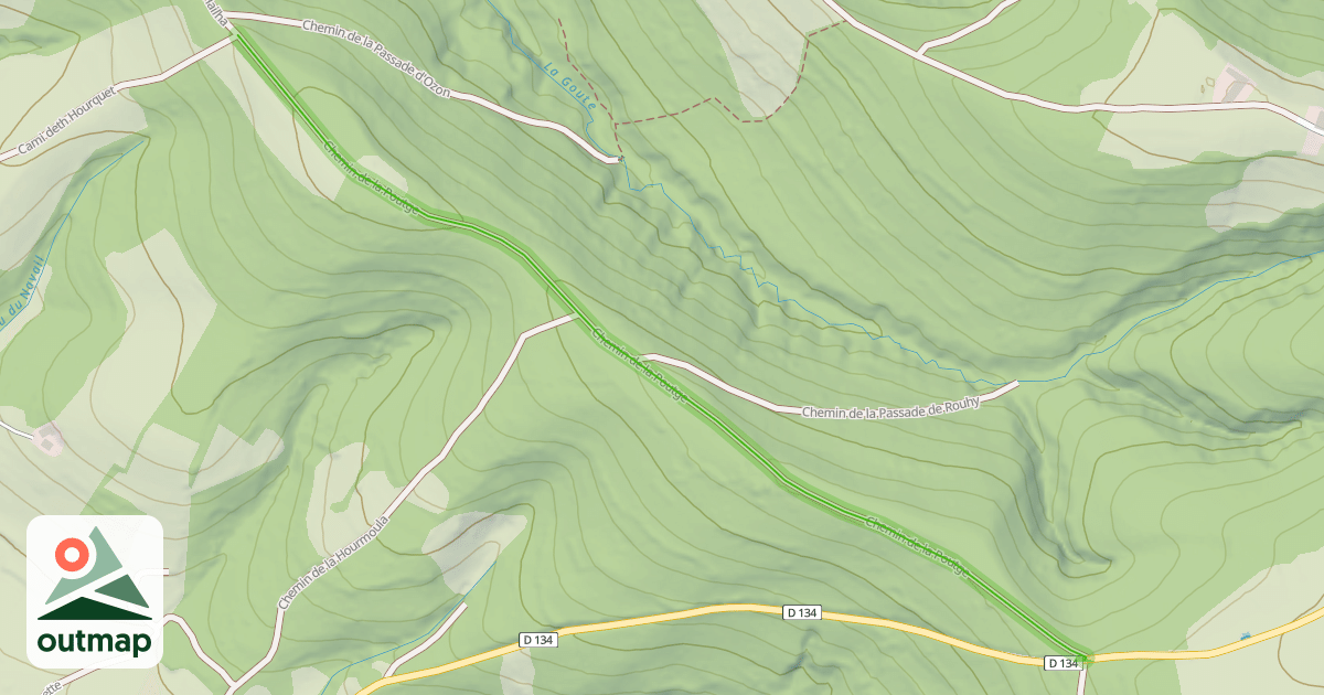 Map of Chemin de la Poutge