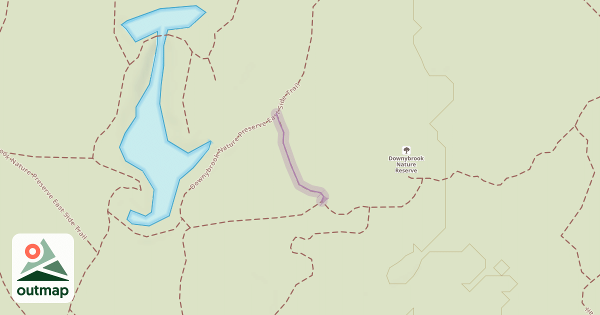 Map of Downybrook Nature Preserve East Side Trail