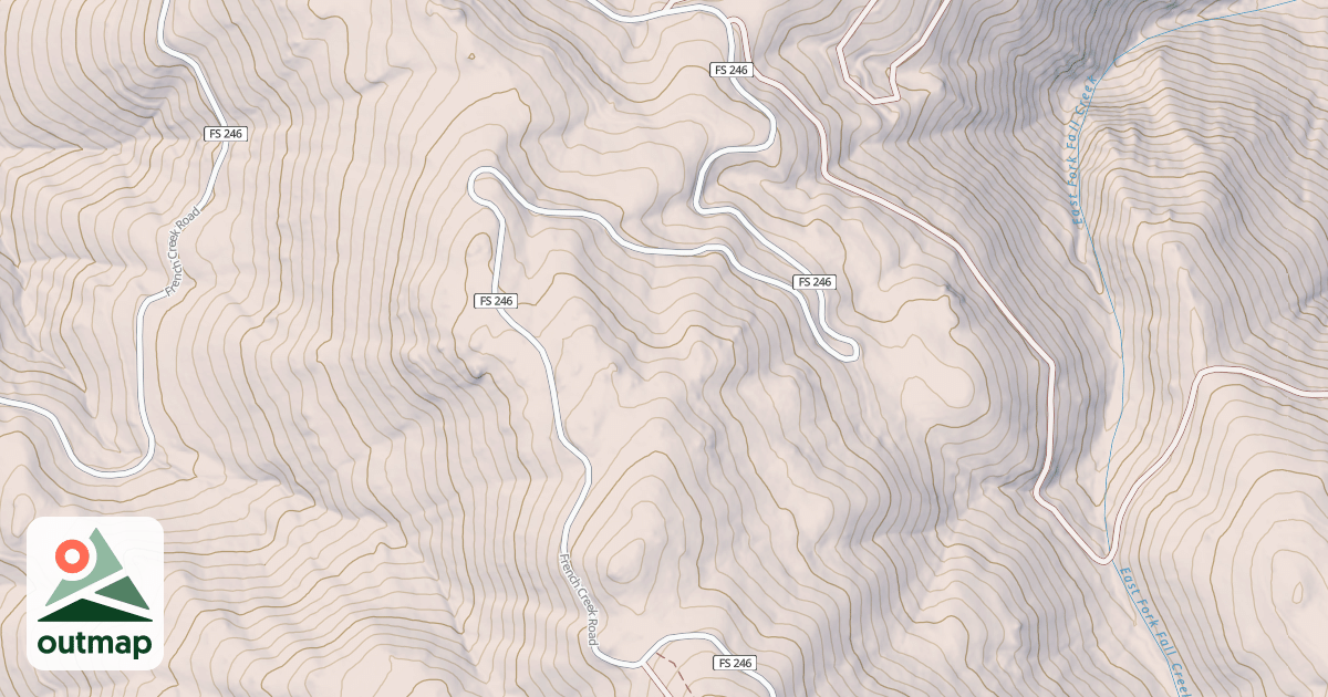 Map of BURGDORF-FRENCH CREEK
