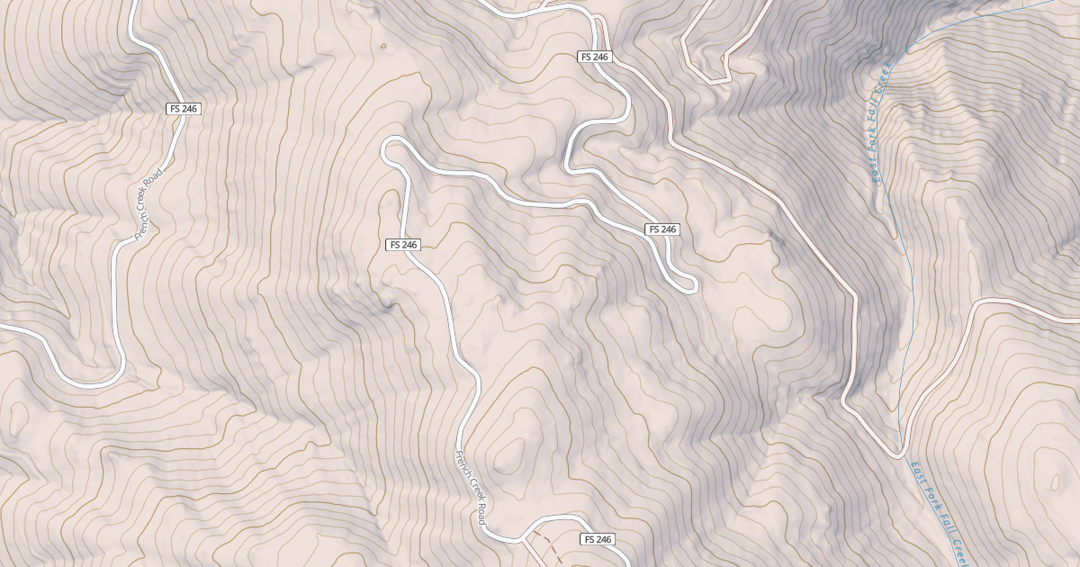 Map preview of BURGDORF-FRENCH CREEK