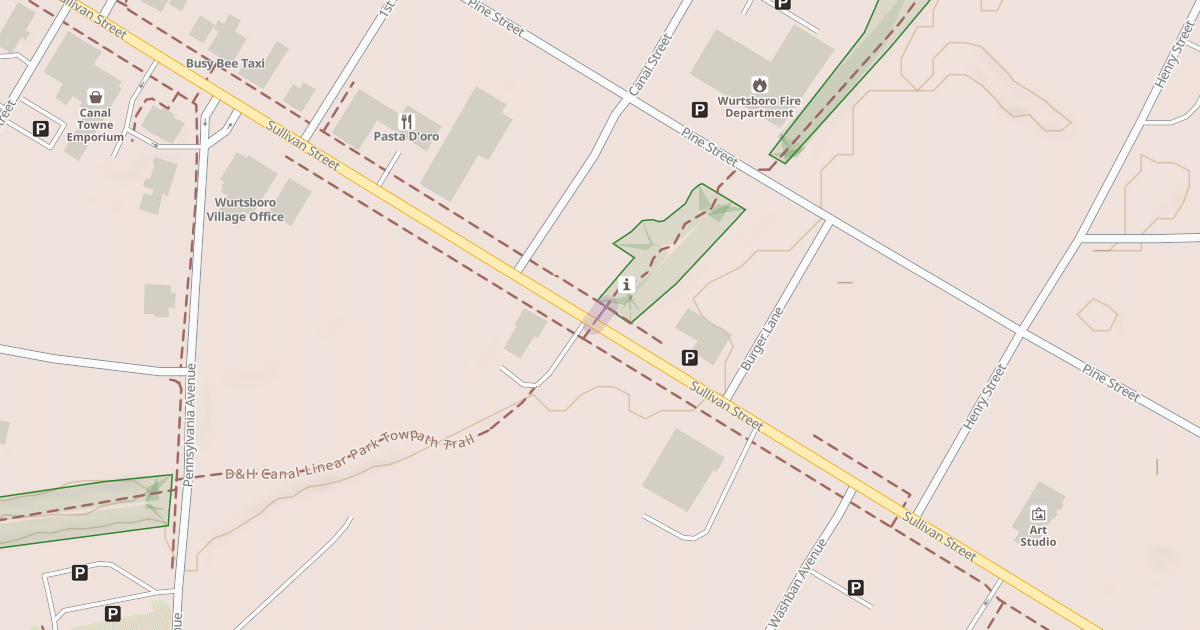 Map preview of D&H Canal Linear Park Towpath Trail
