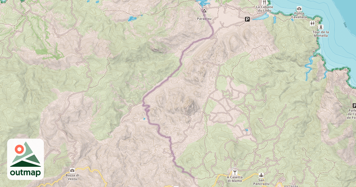 Map of Strada di Saleccia