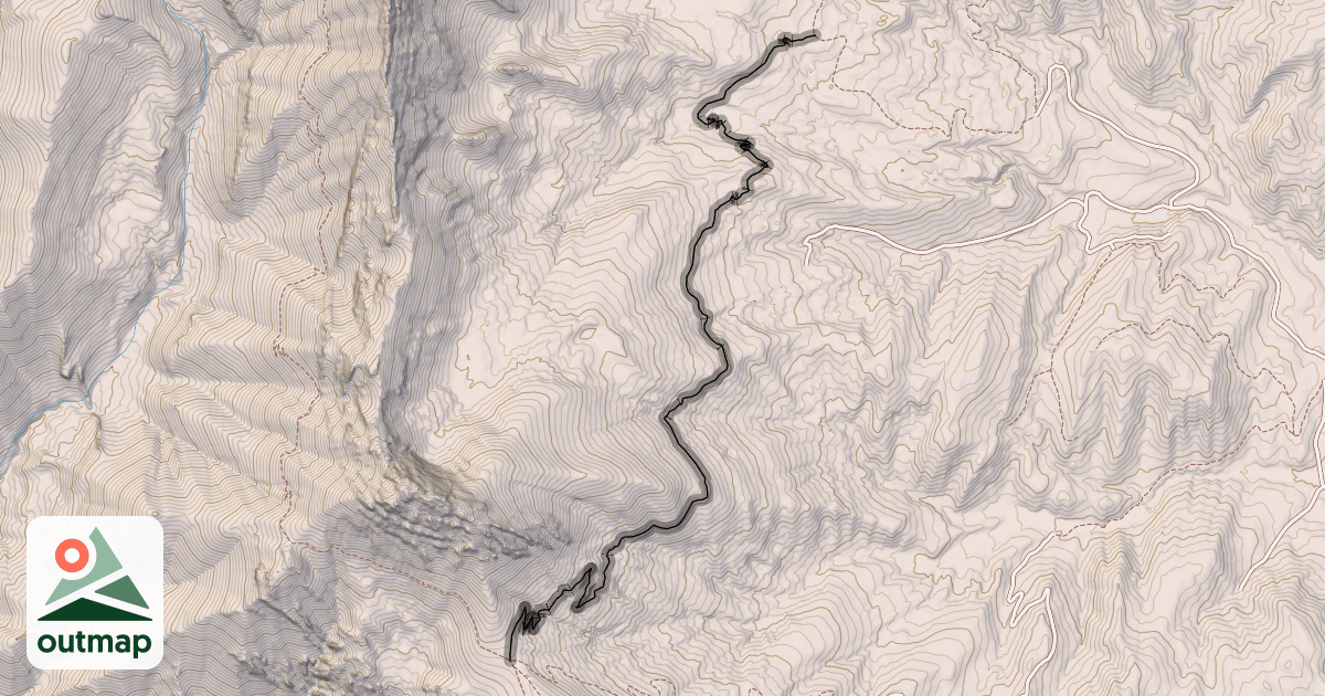 Map of Upper Bracket Creek Trail