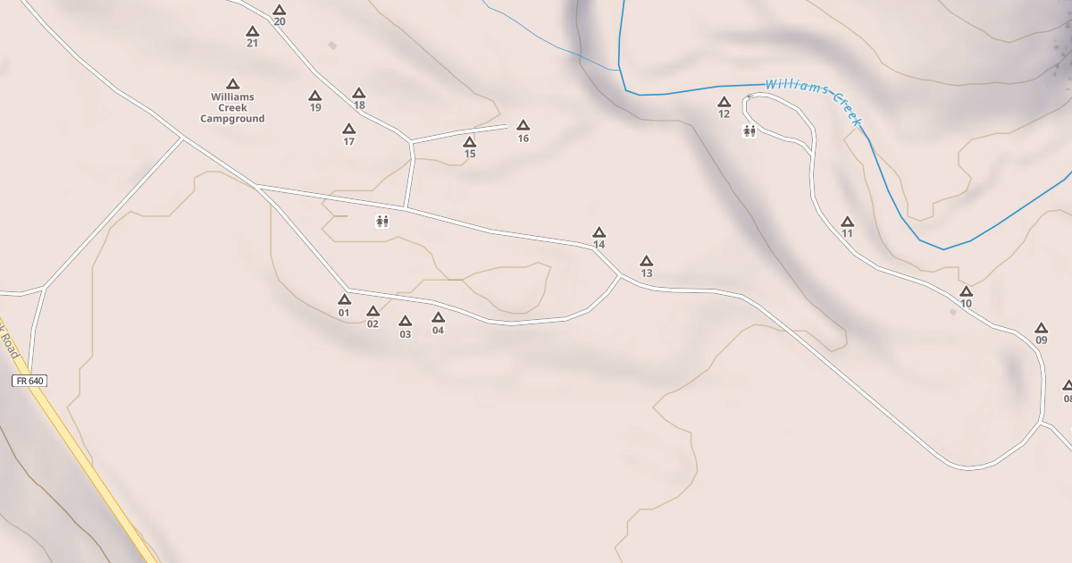 Map preview of WILLIAMS CK CG LOOP 1