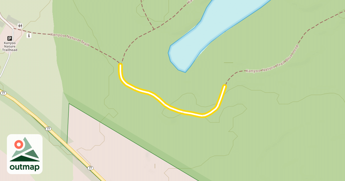 Map of Kanyoo Nature Trail Blue Loop