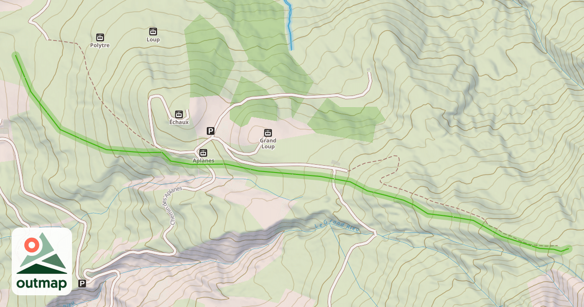 Map of Crêt Corbeau
