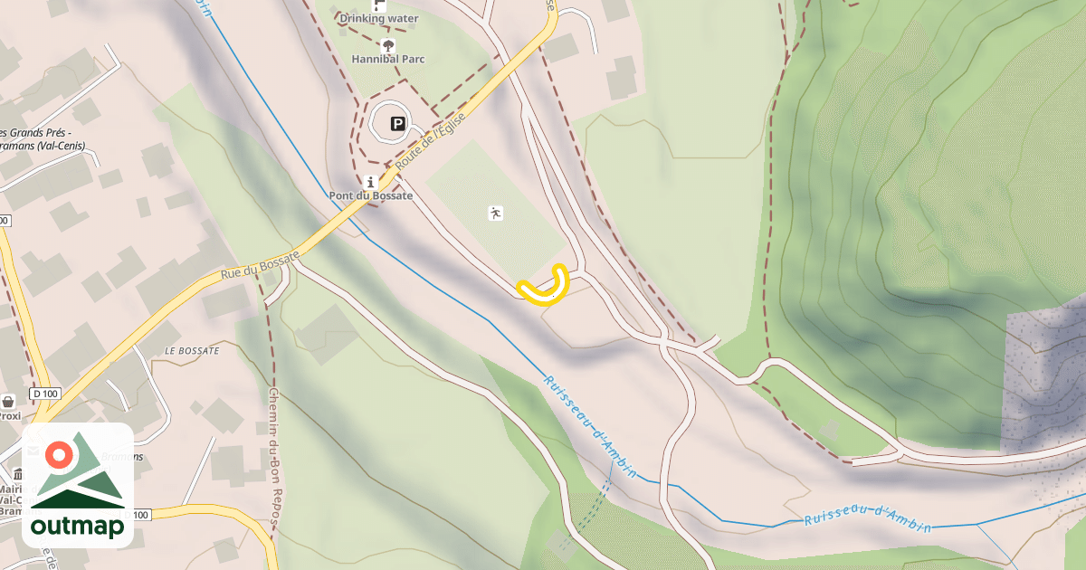 Map of Bramans - Le Verney