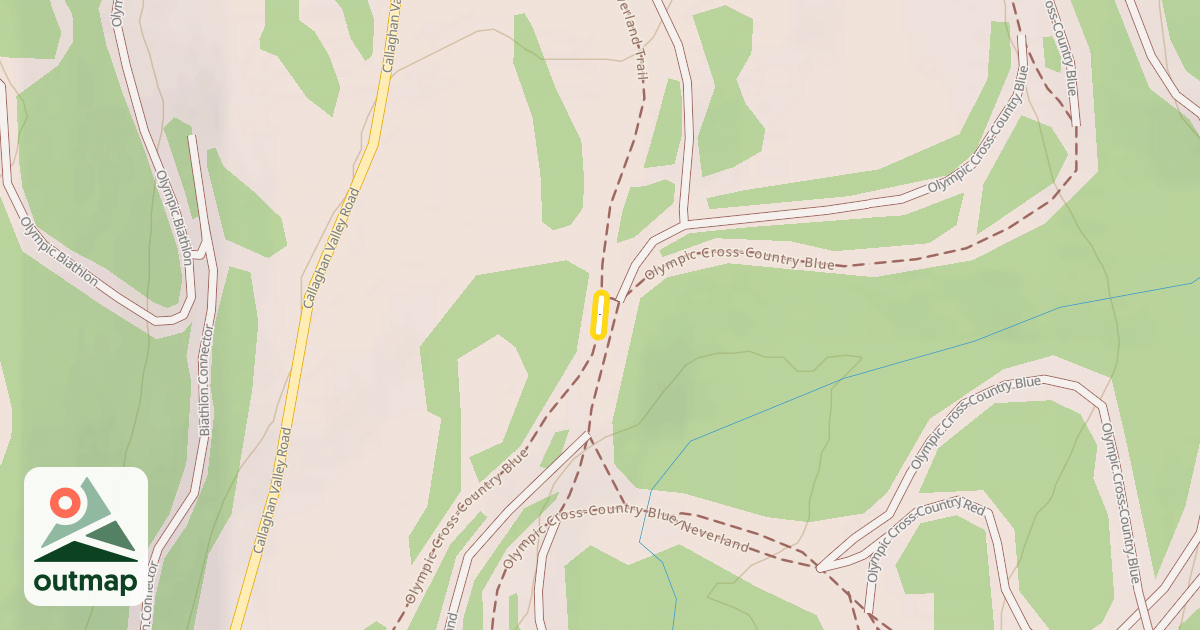 Map of Olympic Cross-Country Blue