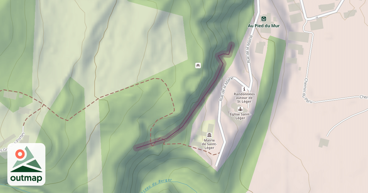 Map of Falaise d'escalade de St-Léger