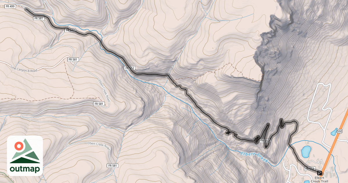 Map of Elbert Creek Trail (512)
