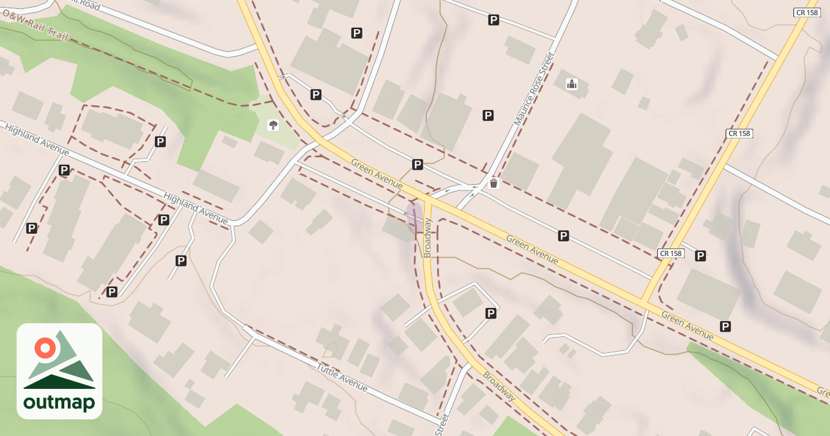 Map of Woodridge O&W Rail Trail