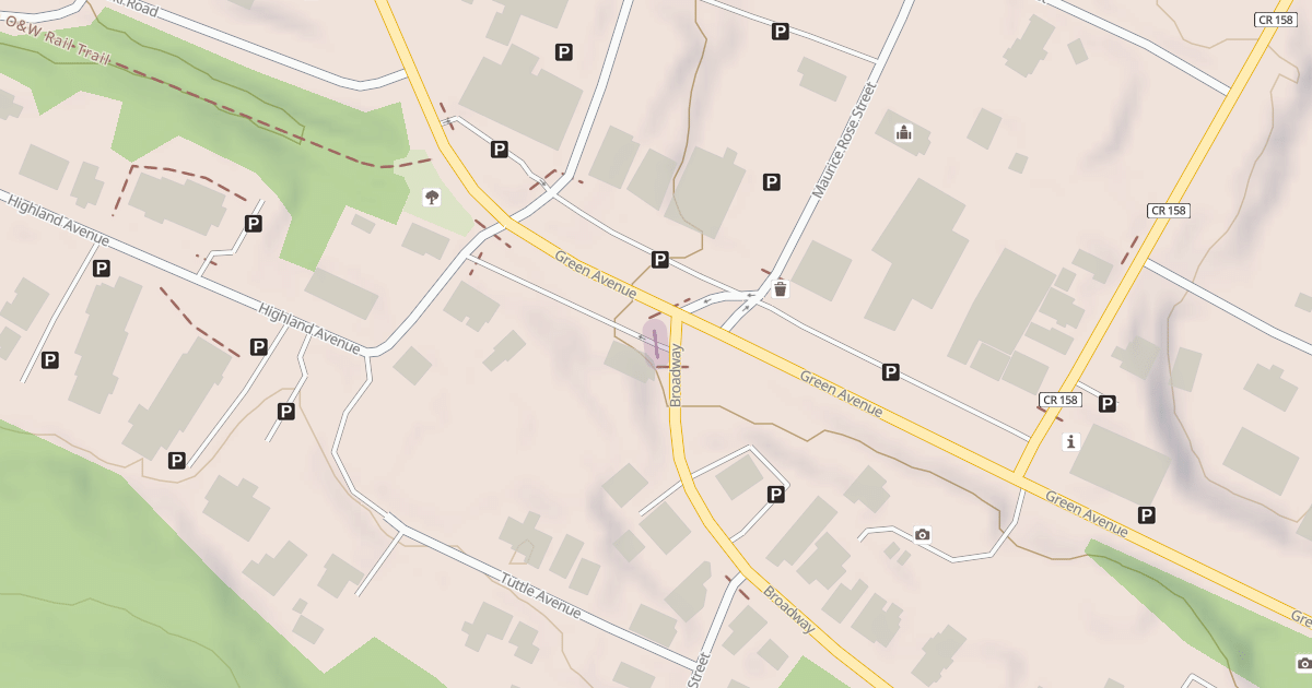 Map preview of Woodridge O&W Rail Trail