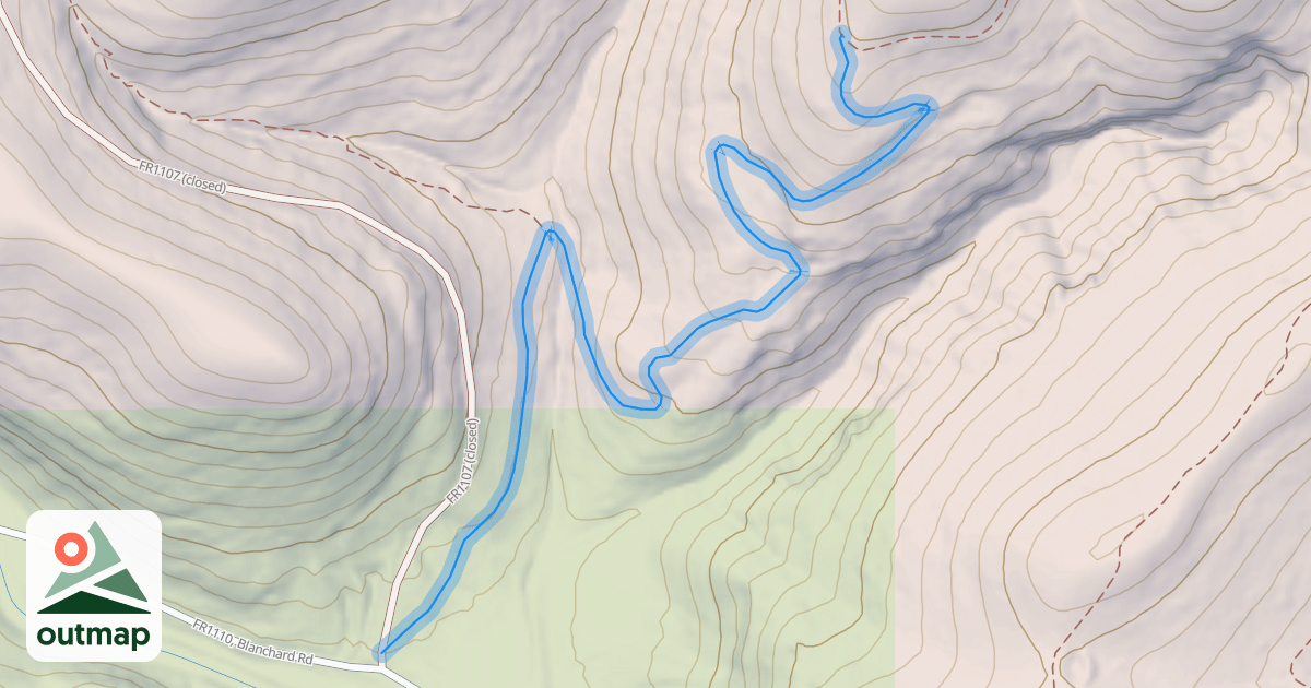 Map of Jack's Branch Access Trail