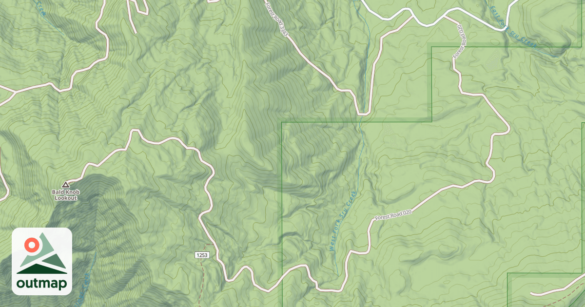 Map of BALD KNOB