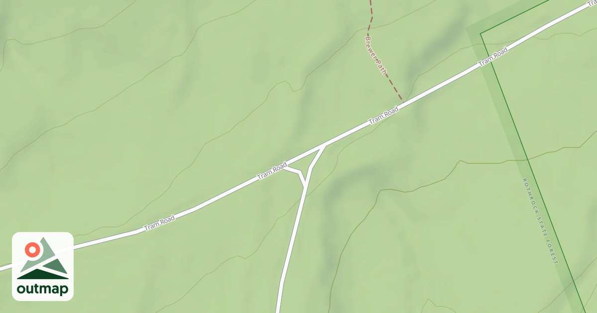 Map of Rothrock State Forest Seven Mountains Snowmobile Trails