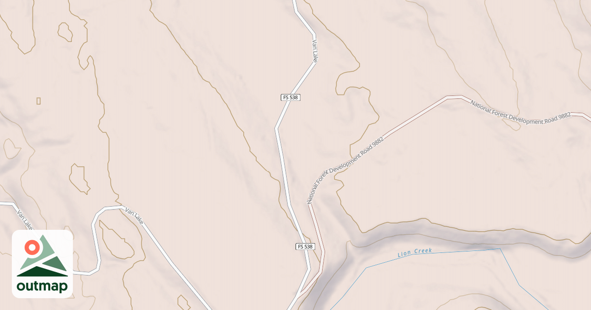 Map of GOAT CREEK LION CREEK