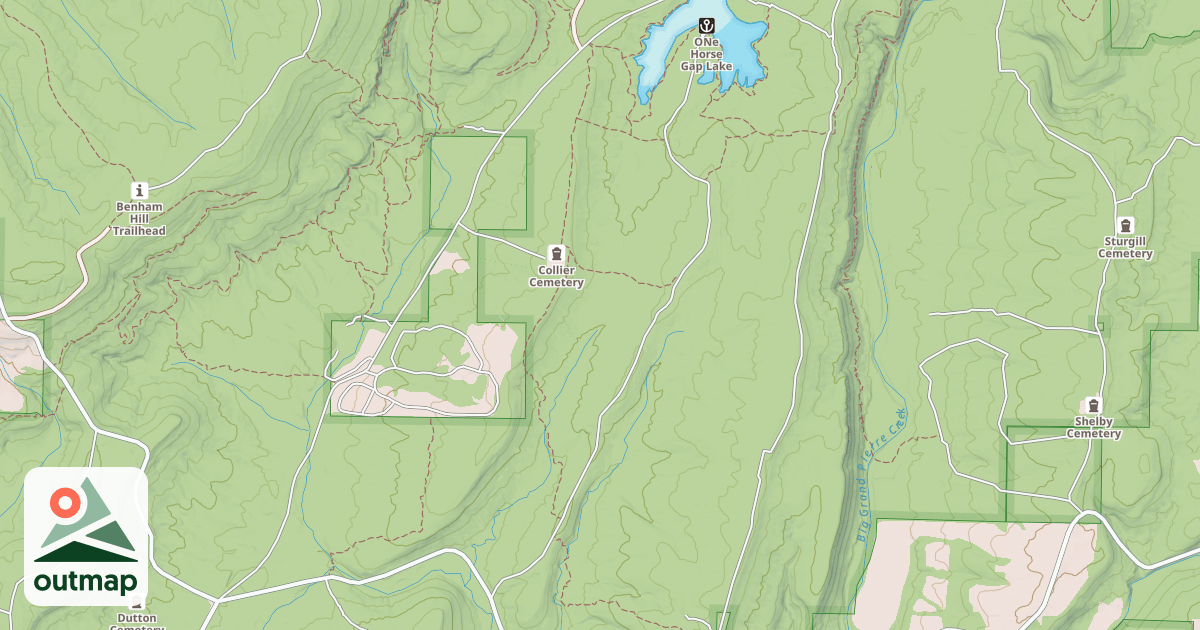 Map of ONE HORSE GAP LAKE RD