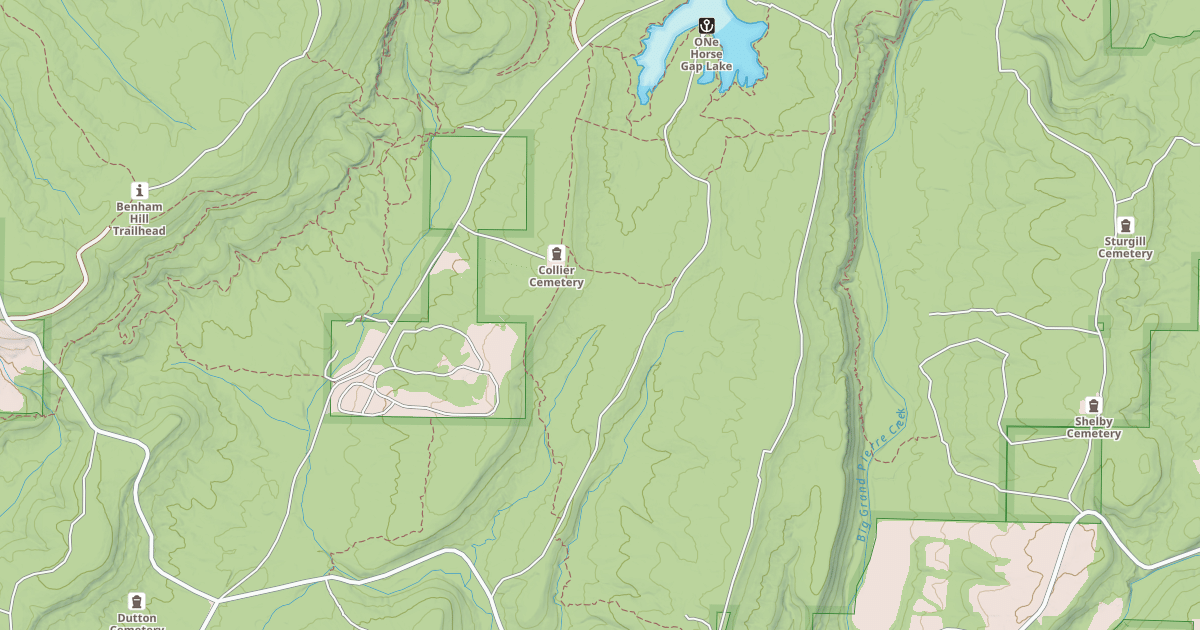 Map preview of ONE HORSE GAP LAKE RD
