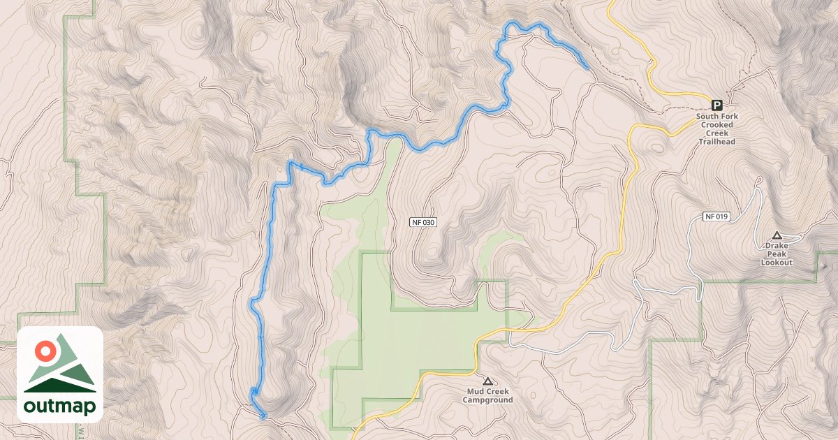 Map of Crane Mountain National Recreation Trail
