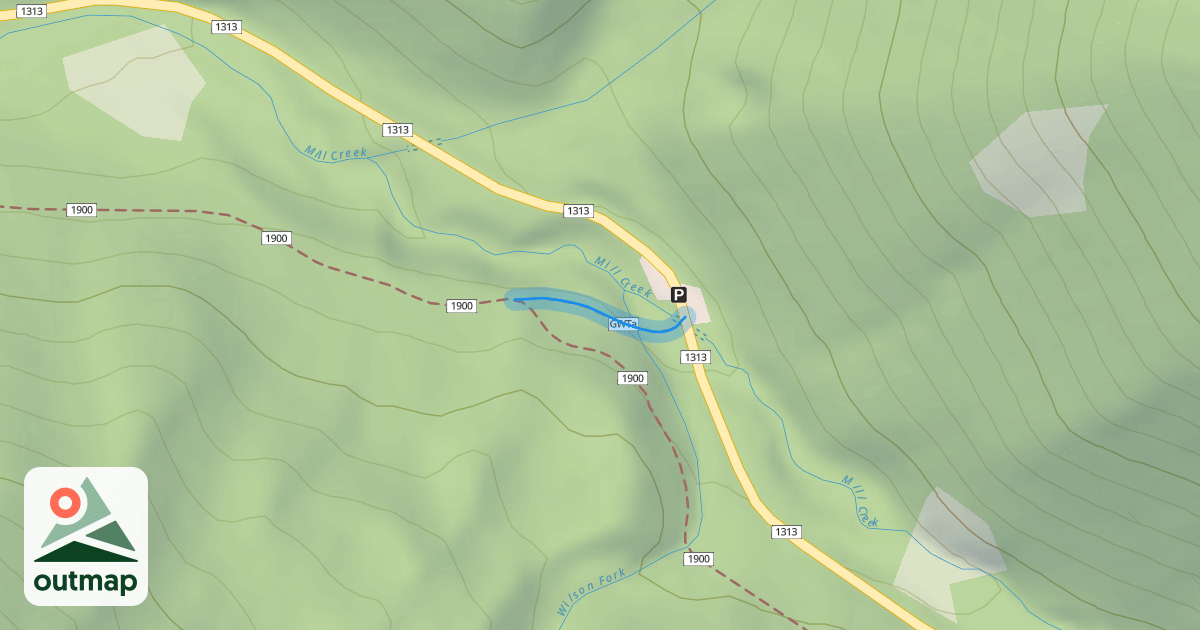 Map of Mid Millcreek Spur Trail