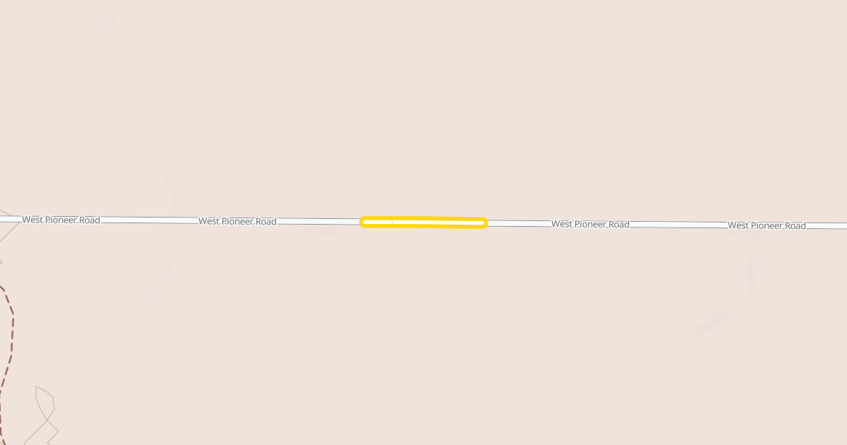 Map preview of West Pioneer Road